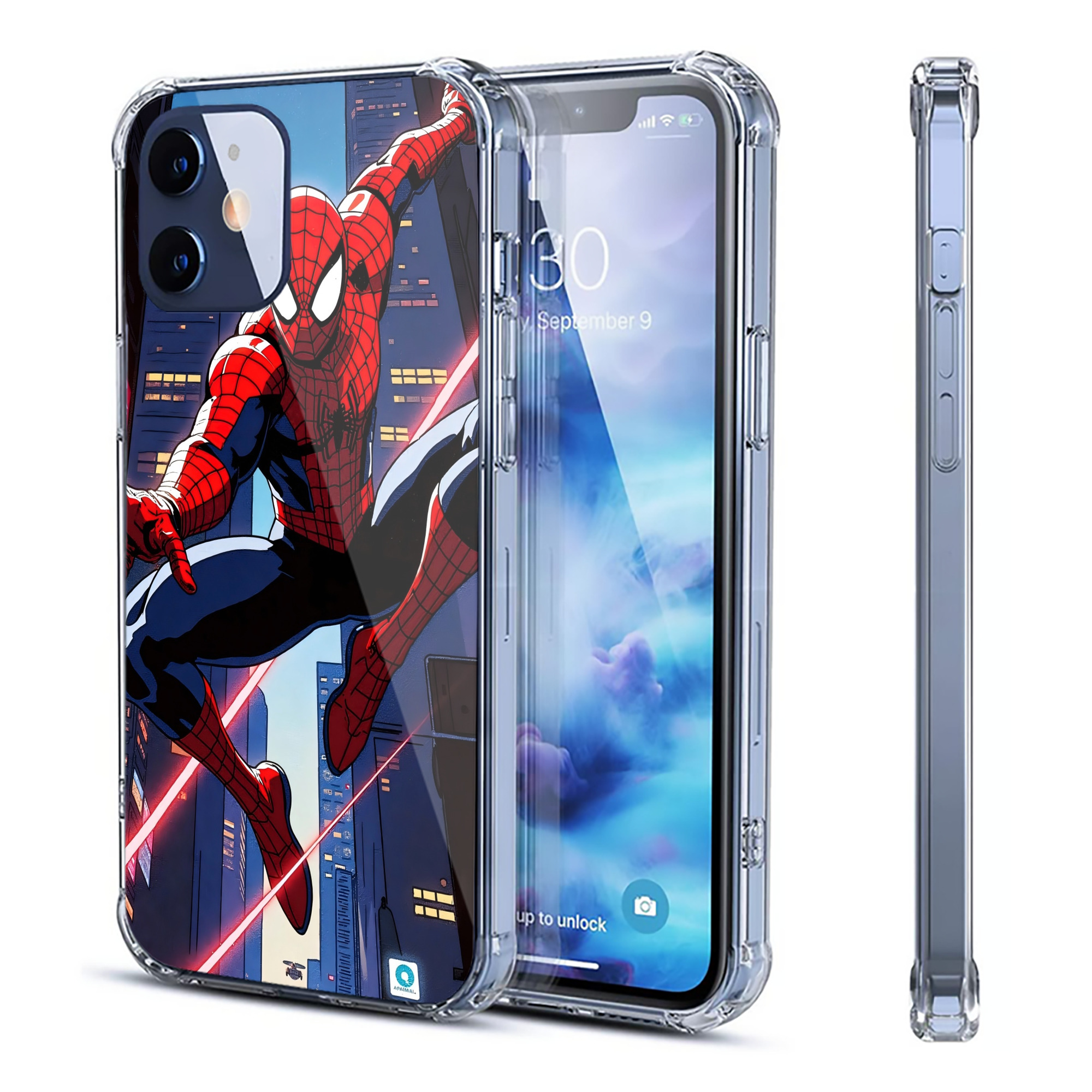 （画像用） Spider Man スパイダーマン 【iPhone 12シリーズ対応】透明スマホケース（クリアソフトケース）